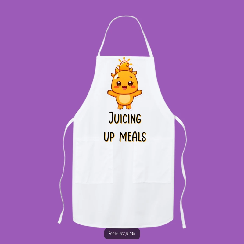 Funny Radiant Orange Apron: Sunny Smile, Kitchen Cheer Leader