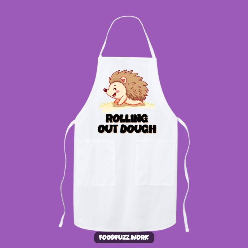 Funny Hedgehog Rolling Apron: Kitchen Fun with a Hilarious Spiky Flair!