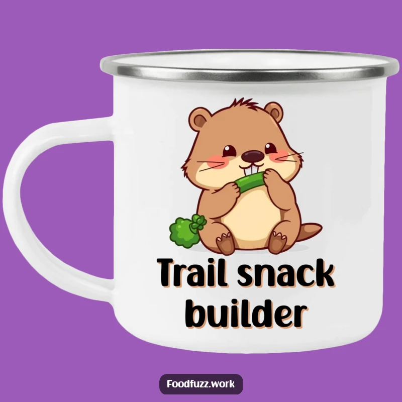Funny Beaver Cucumber Camping Mug: Trail Fuelled by Dedication & Humor!