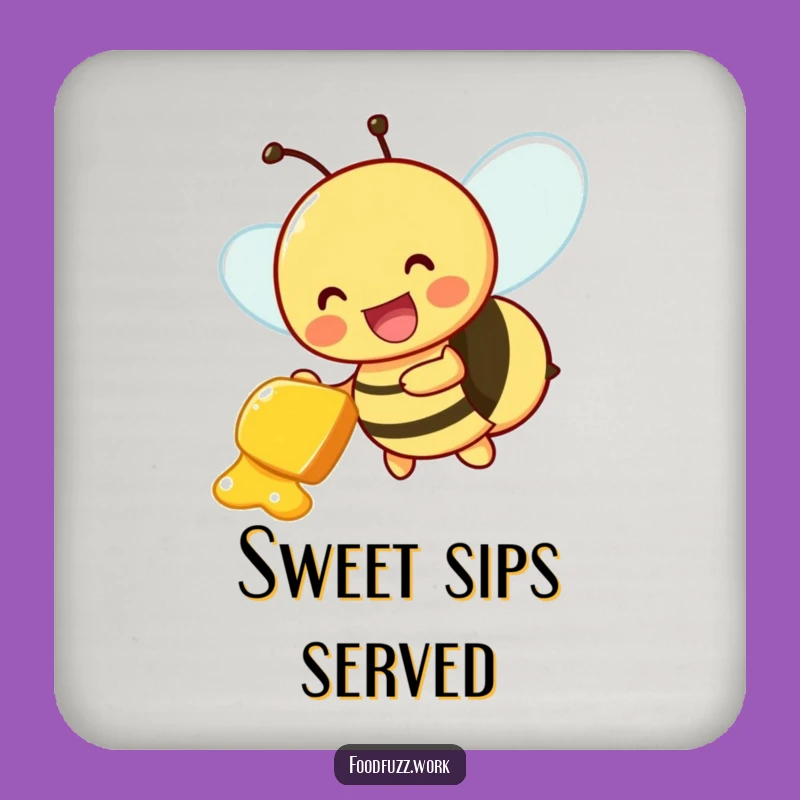 Funny Bee Coaster: Sweet Delivery, Cheerful Protection for Your Table