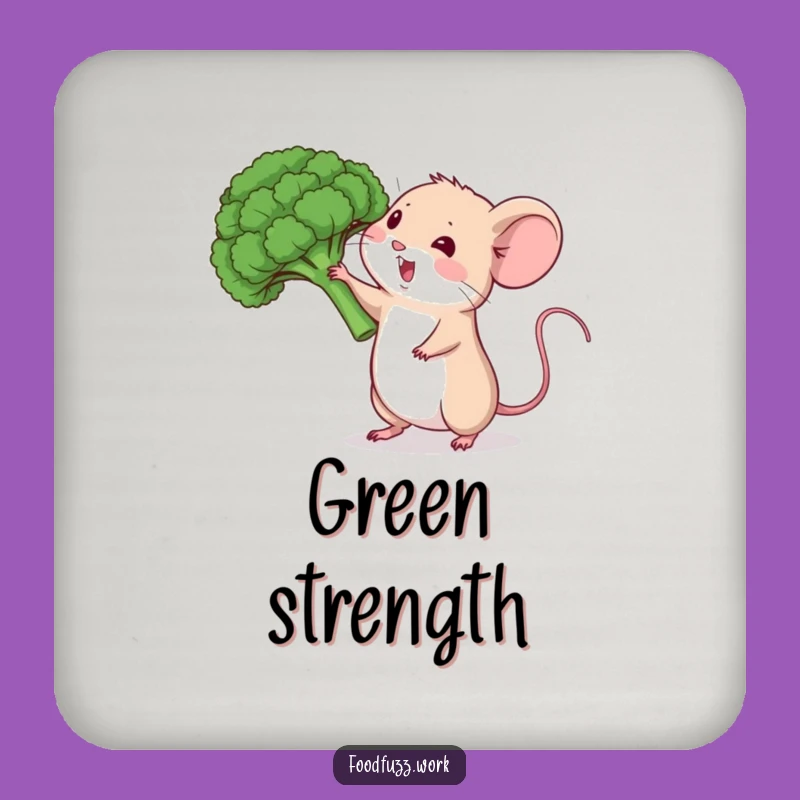 Funny Mouse Veggie Coasters: Protect Surfaces with Healthy Humor, Cute Funny Gift Set