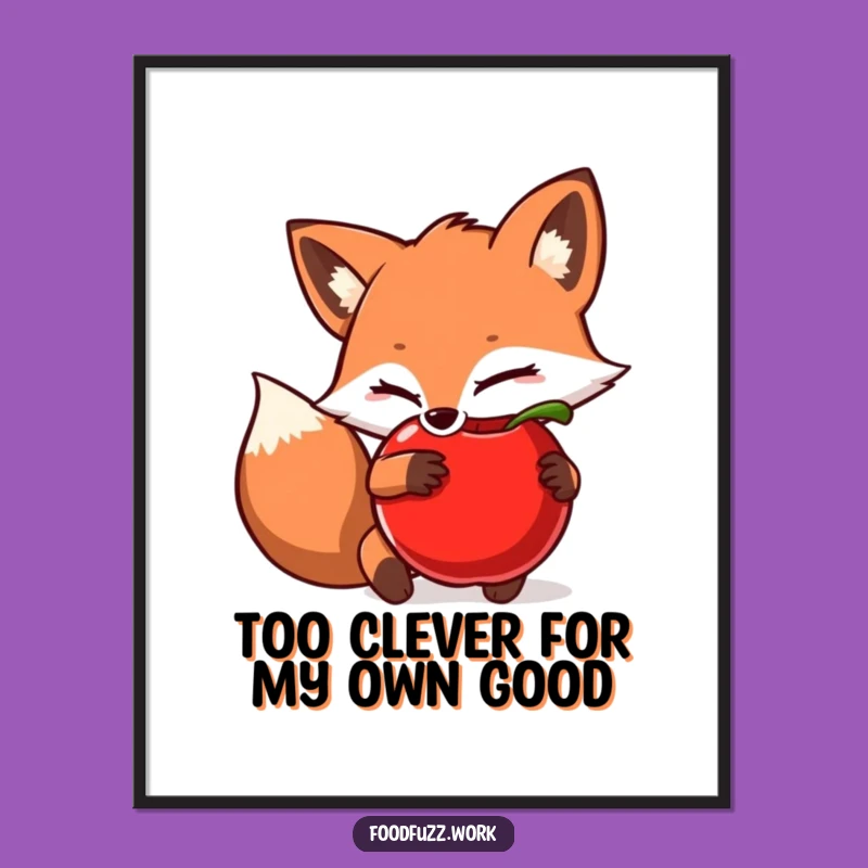 Funny Free Printable Wall Art: Sly Fox's Hidden Treat - Downloadable Decor