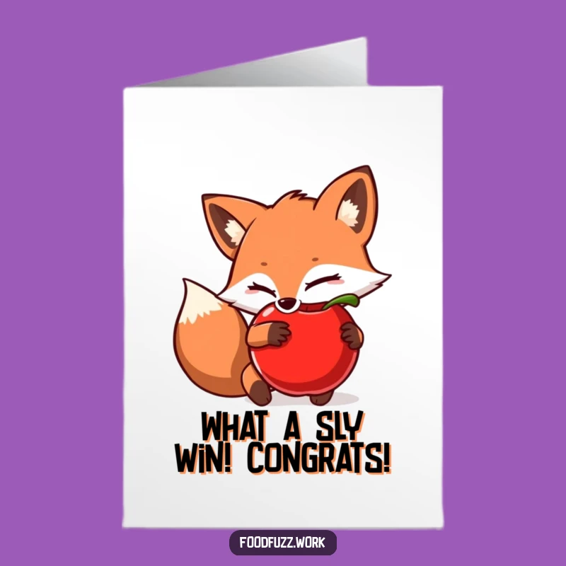 Funny Free Printable Congrats Card: Sly Fox's Secret Win - Downloadable Gift