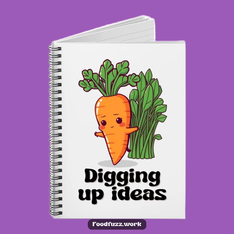 Funny Determined Carrot Notebook: Stretching for Greens, Jot Down Healthy Plans
