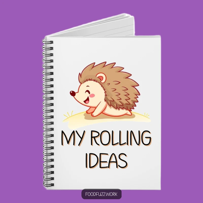 Funny Hedgehog Rolling Notebook: Jot Down Adventures with Spiky Humor!