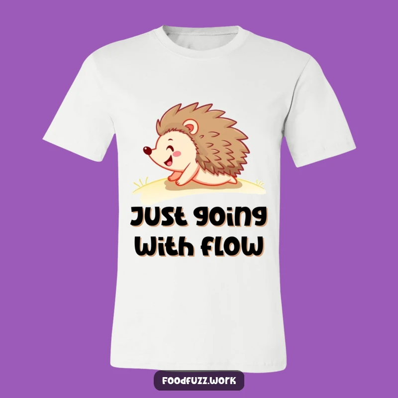 Funny Hedgehog Rolling Tee: Comical Spiky Fun, Perfect Funny Gift!