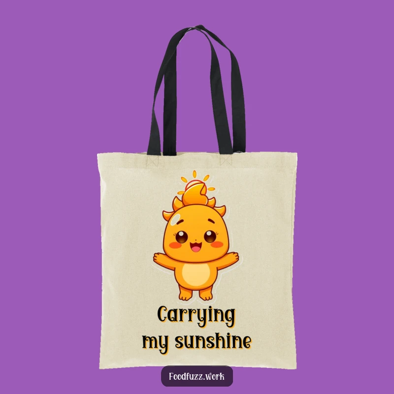 Funny Radiant Orange Tote Bag: Sunny Smile, Stylish Citrus Companion