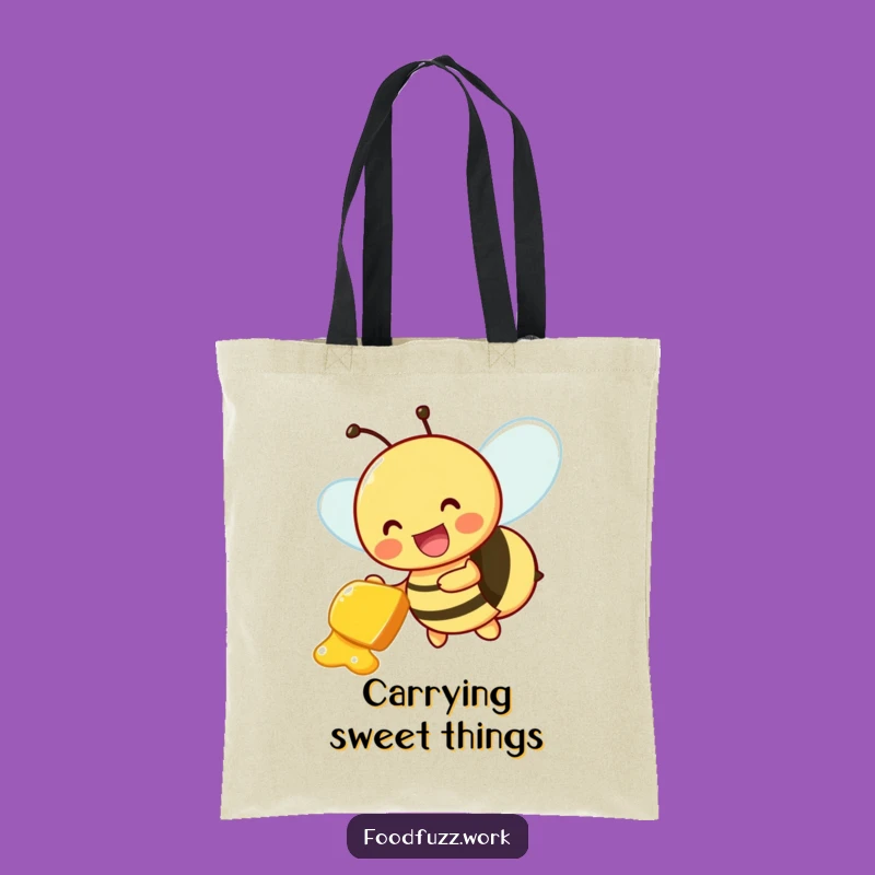 Funny Bee Tote Bag: Carry Sweetness, Adorable and Humorous Accessory